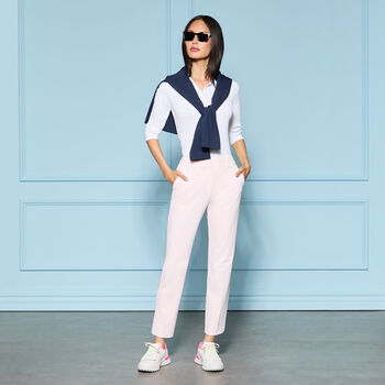 RIBBED TECH NYLON LONG SLEEVE POLO - Alternate Image 1