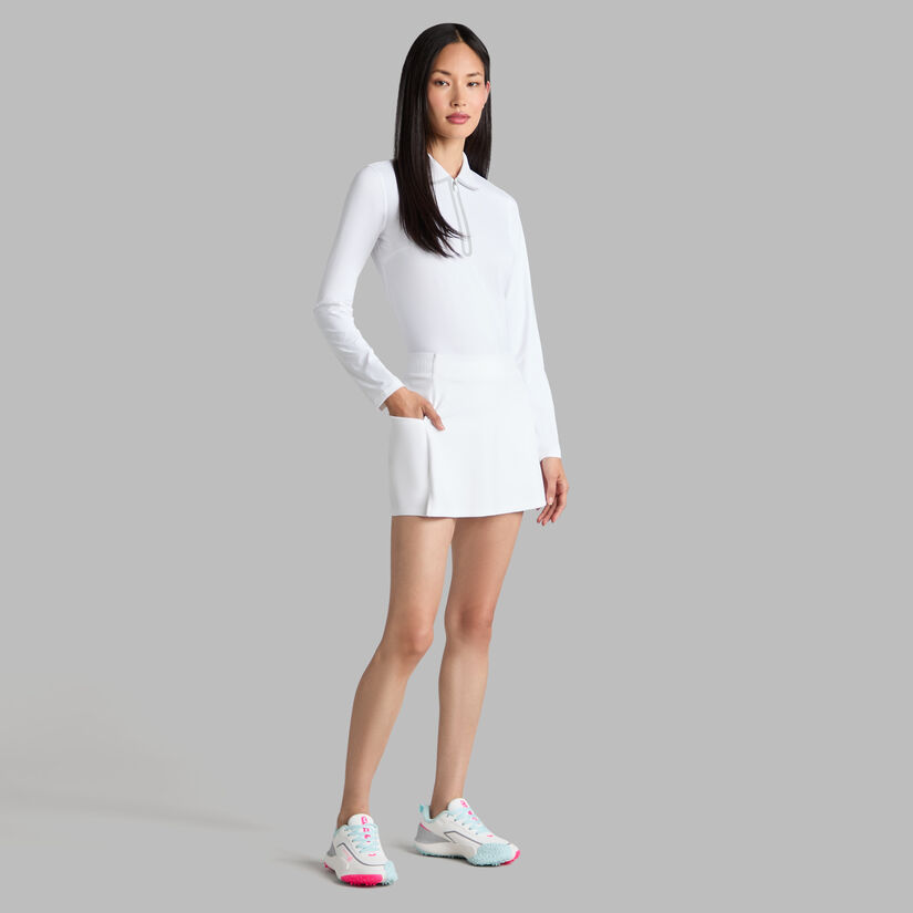 SILKY TECH NYLON LONG SLEEVE ZIP POLO - Alternate Image 2