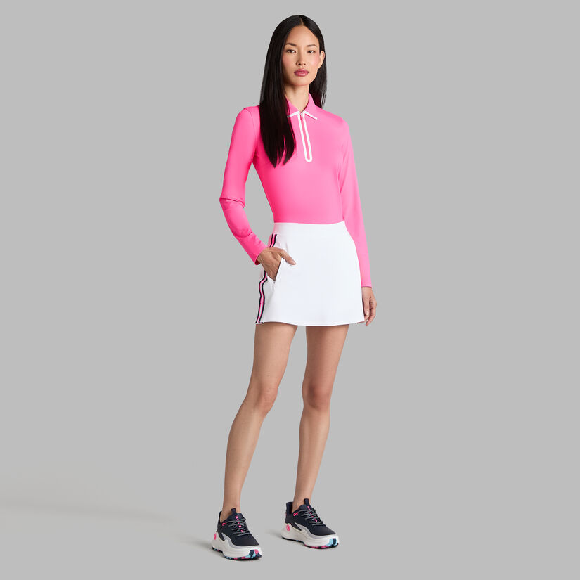 SILKY TECH NYLON LONG SLEEVE ZIP POLO - Alternate Image 2