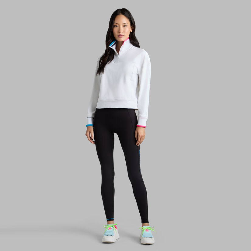 BRUSHED BACK STRETCH PULLOVER - Alternate Image 1