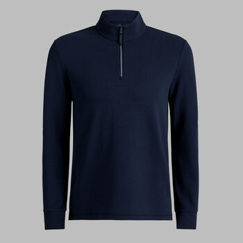 WAFFLE KNIT QUARTER ZIP