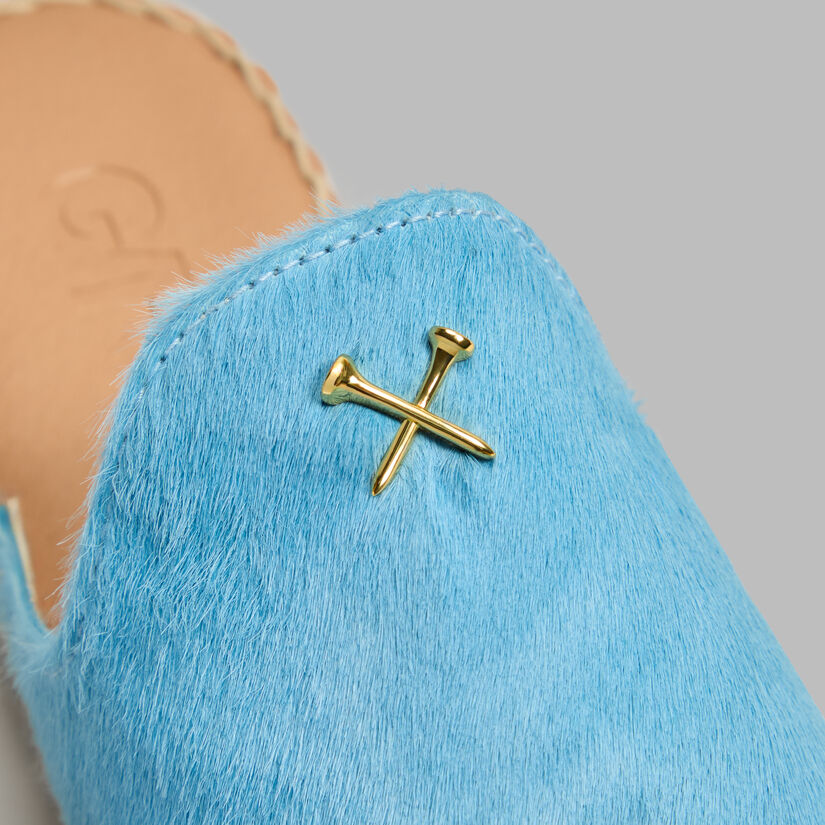 WOMEN'S METAL TEES PONY HAIR ESPADRILLE - Alternate Image 1