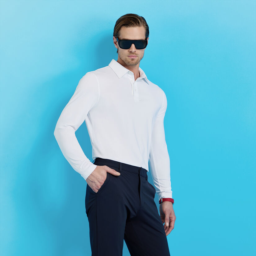 M&Eacute;LANGE ICE NYLON LONG SLEEVE POLO - Alternate Image 1