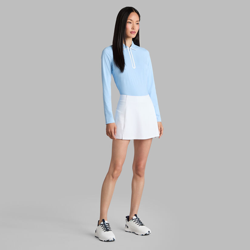 SILKY TECH NYLON LONG SLEEVE ZIP POLO - Alternate Image 2