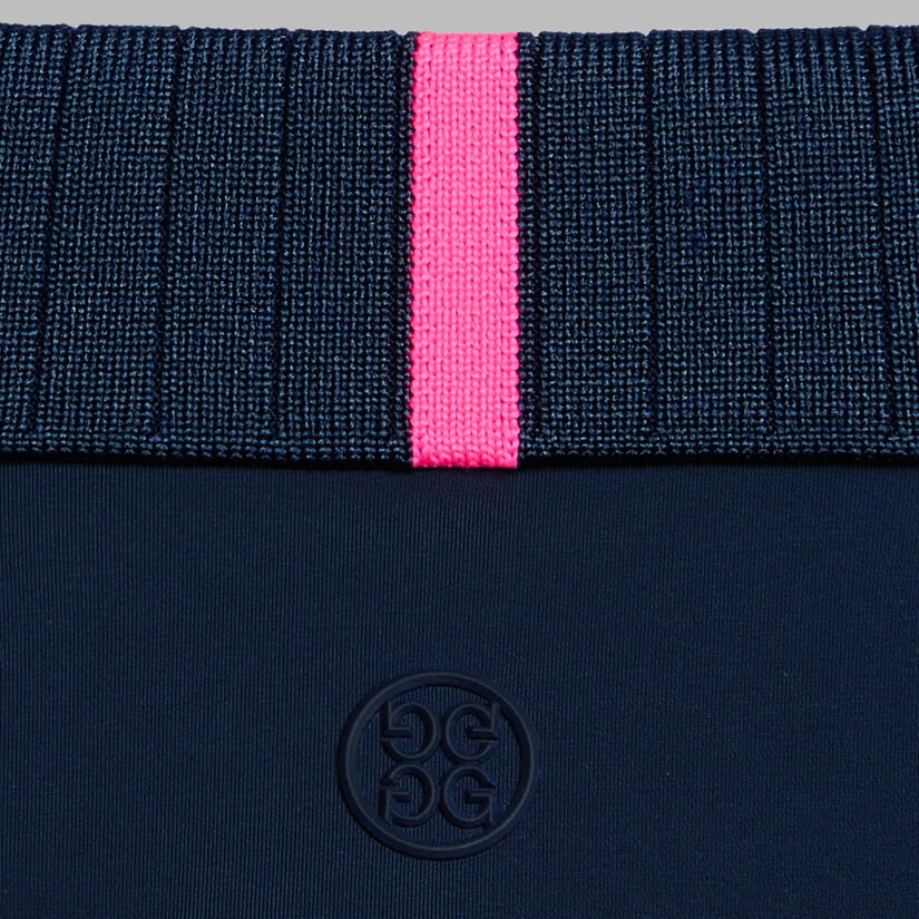 PLEATED COLLAR SILKY TECH NYLON SLEEVELESS POLO - Alternate Image 5