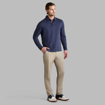 SUPER SOFT BRUSHED COTTON LONG SLEEVE POLO