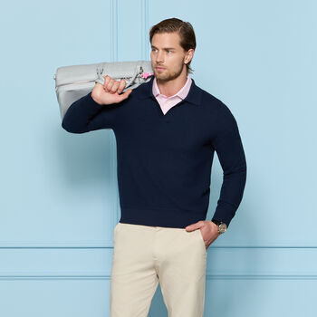 JOHNNY COLLAR COOLING COTTON JUMPER POLO - Alternate Image 1