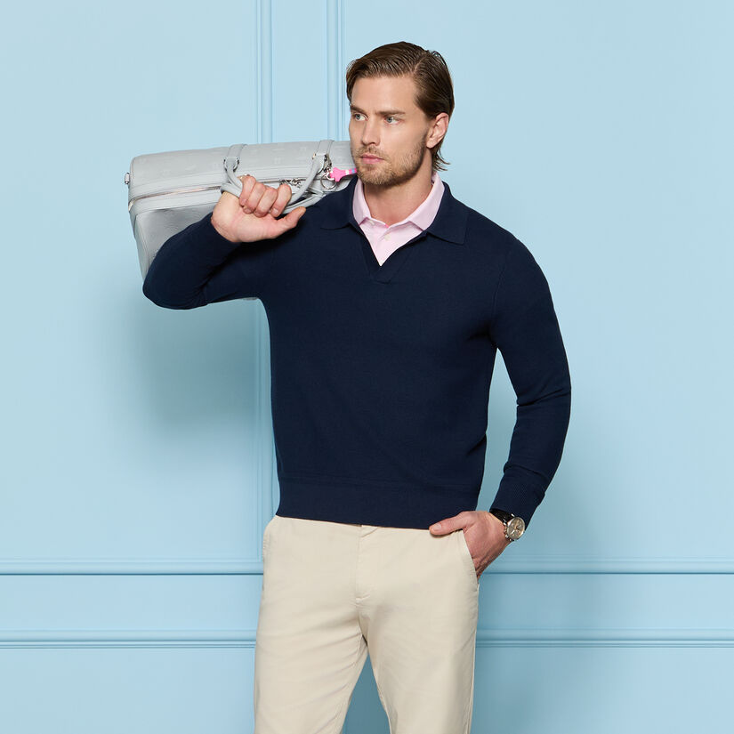 JOHNNY COLLAR COOLING COTTON JUMPER POLO - Alternate Image 1