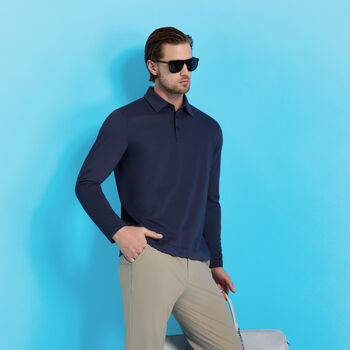 SUPER SOFT BRUSHED COTTON LONG SLEEVE POLO
