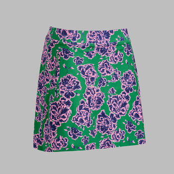 STAMPED FLORAL TECH JERSEY SKORT