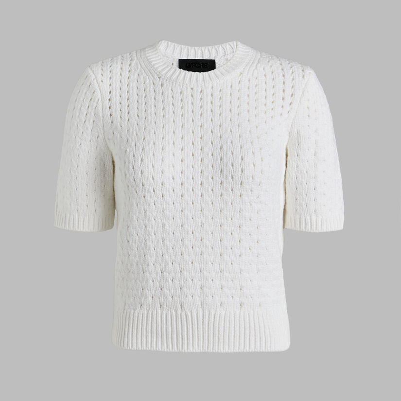 LTD RELEASE VILLA COTTON BLEND CROPPED SHORT SLEEVE JUMPER