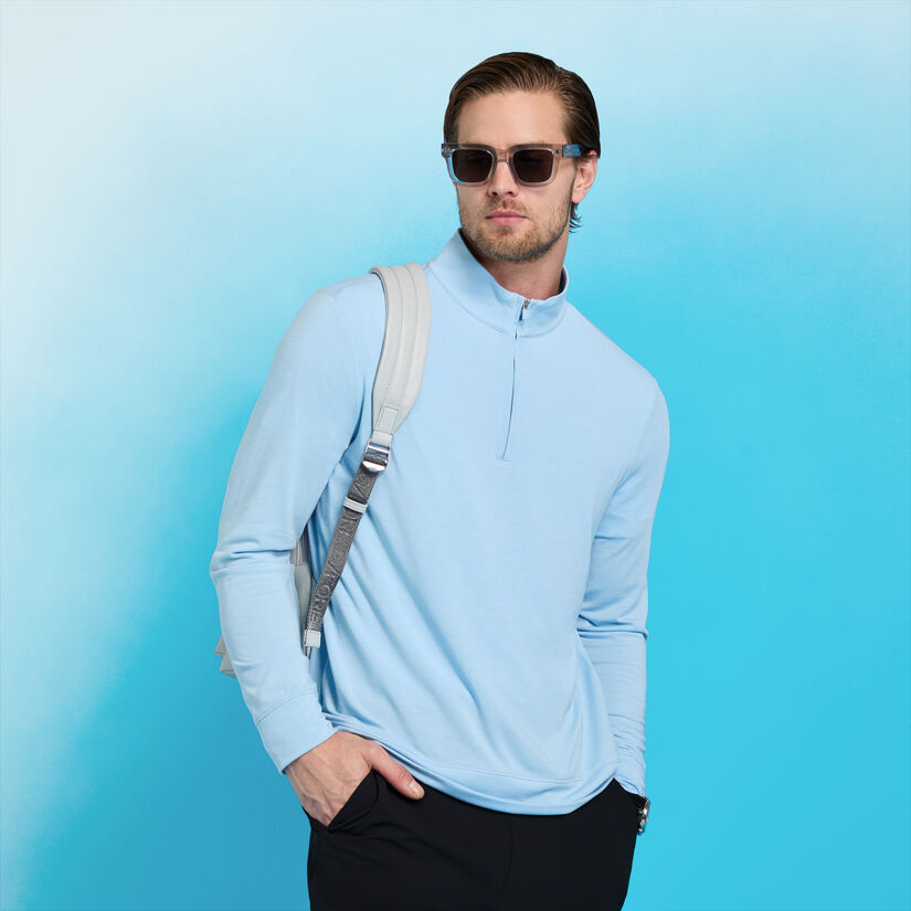 SOFT TOUCH JERSEY 1/4 ZIP - Alternate Image 1