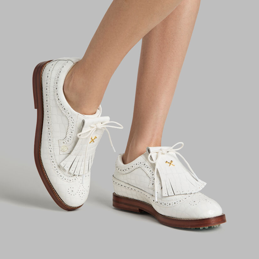 WOMEN'S LTD RELEASE GALLIVANTER CROC-EMBOSSED LEATHER LUXE SOLE GOLF SHOE - Alternate Image 5