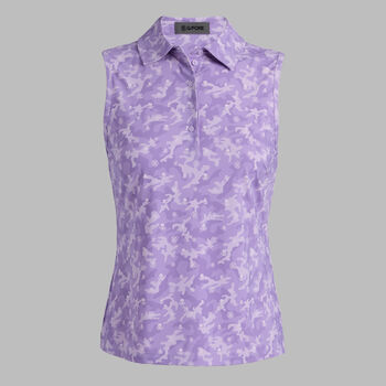 ICON CAMO SOFT TECH JERSEY SLEEVELESS POLO